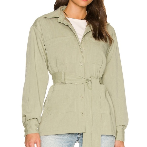 NEW Lovers + Friends Kourtney Shacket in Light Green - Picture 2 of 7